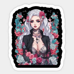 Darkness Within Life Emo Goth Anime Girl Sticker